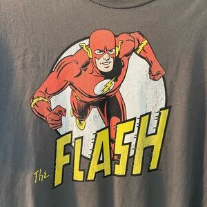 VTG DC Comics The Flash Gray Short Sleeve Tee